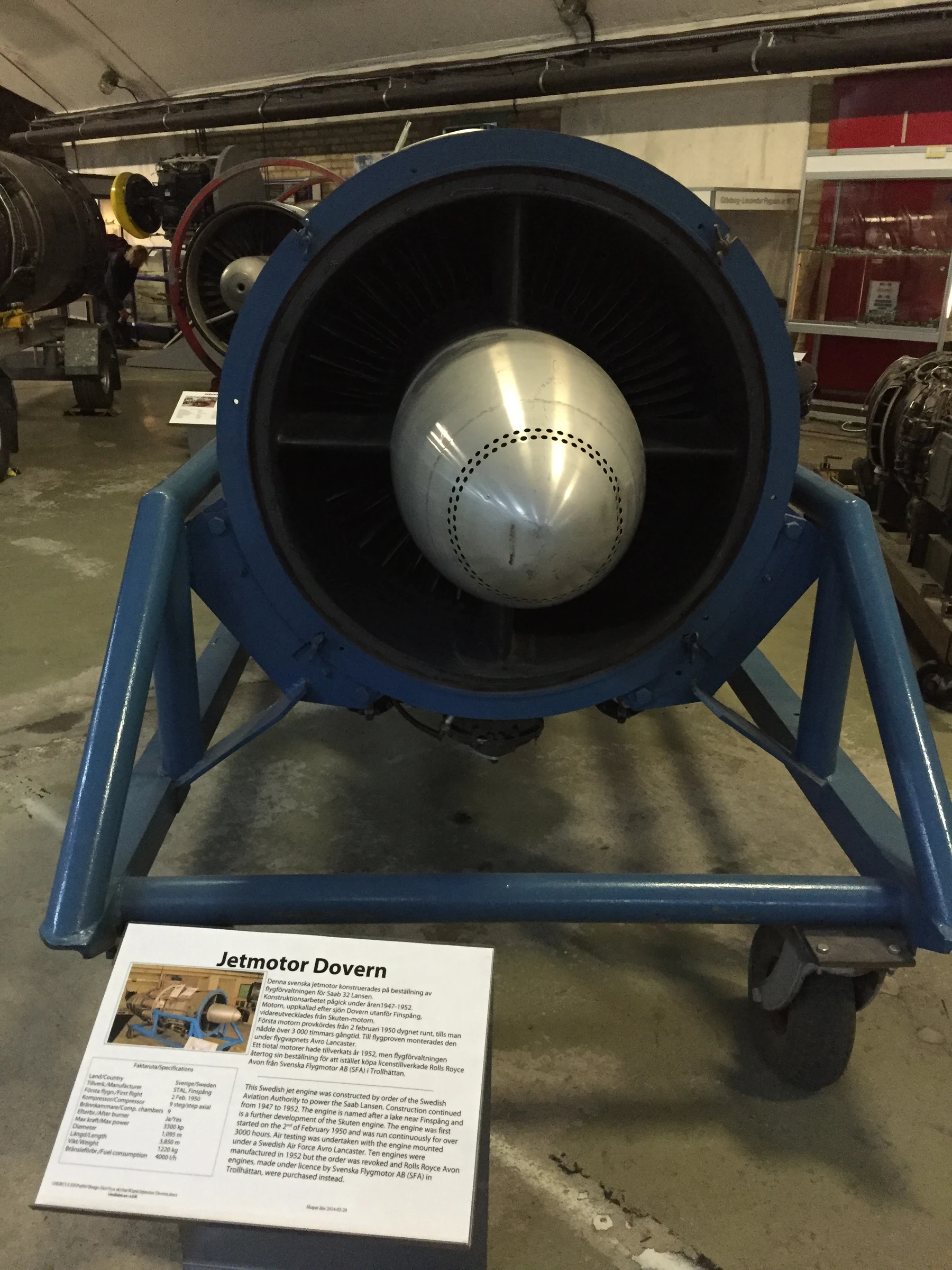 SAAB J32E Lansen Engine