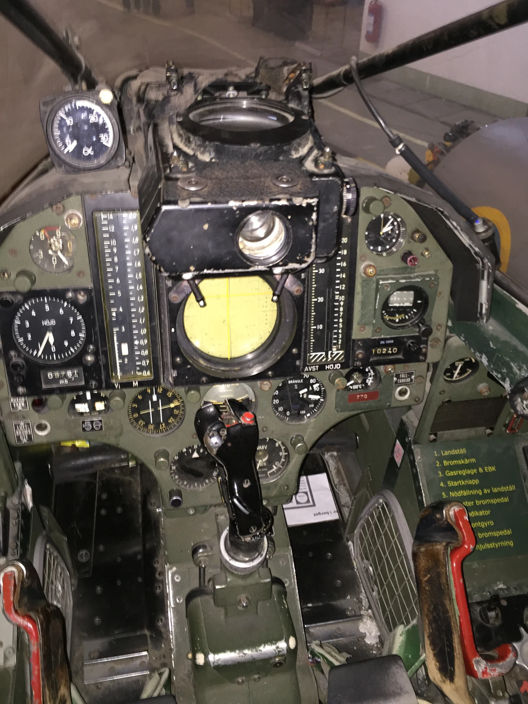 SAAB J35F Draken Cockpit