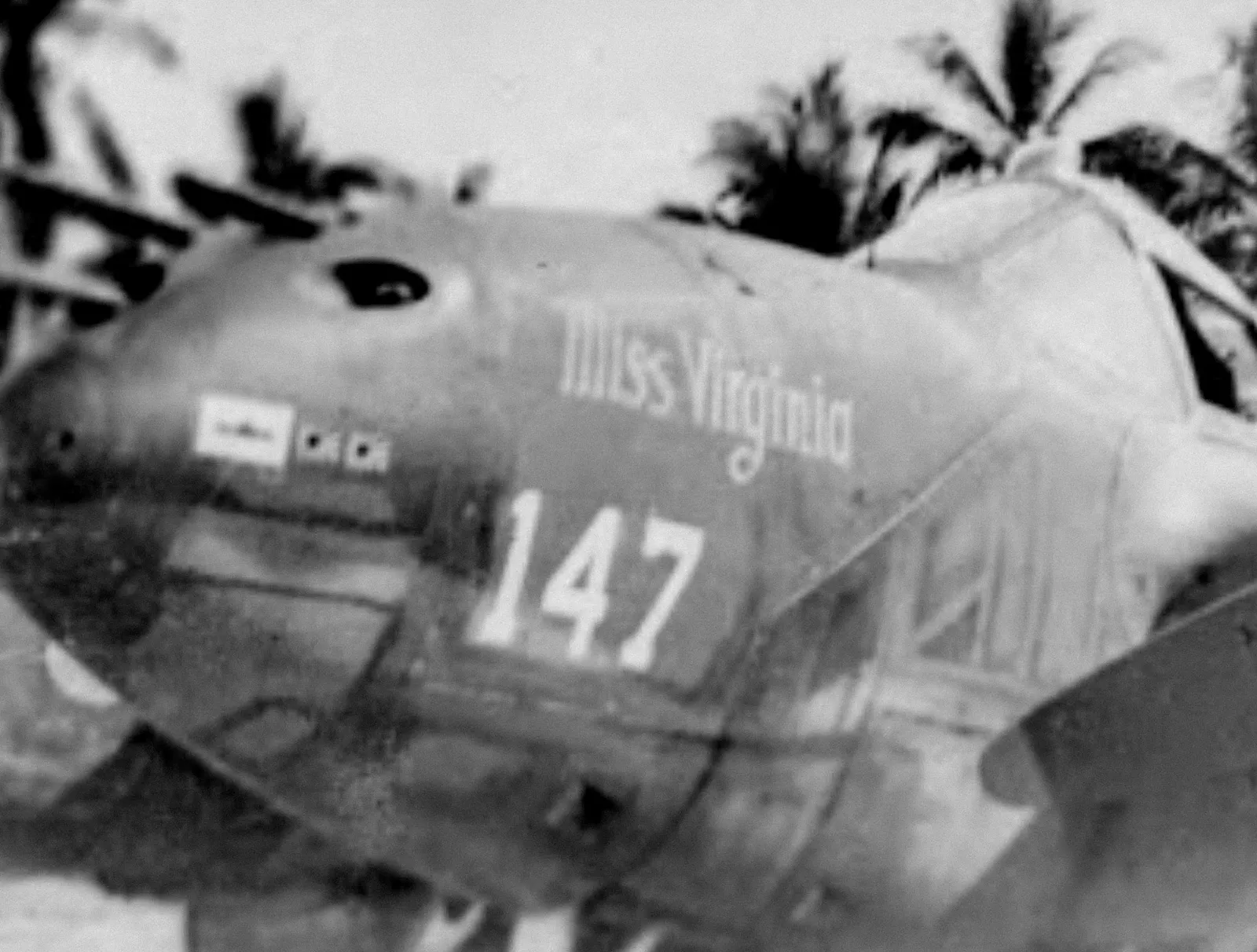 The nose art on Miss Virginia